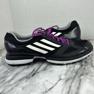 Adidas Adizero tour sprintweb golf shoes black and purple womens 7.5